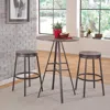 American Woodcrafters Stockton 3 Piece Pub Table Set - With Backless Barstools - Slate Grey In Gray