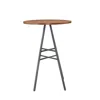 American Woodcrafters Stockton Round Pub Table - Slate Grey - Golden Oak Top