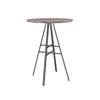 American Woodcrafters Stockton Round Pub Table - Slate Grey - Grey Oak Top