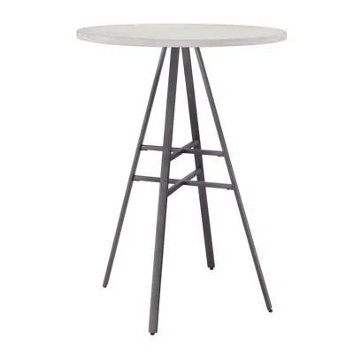 American Woodcrafters Stockton Round Pub Table - Slate Grey - White Oak Top