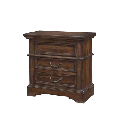 American Woodcrafters Stonebrook 3-drawer Nightstand - Finish In Brown