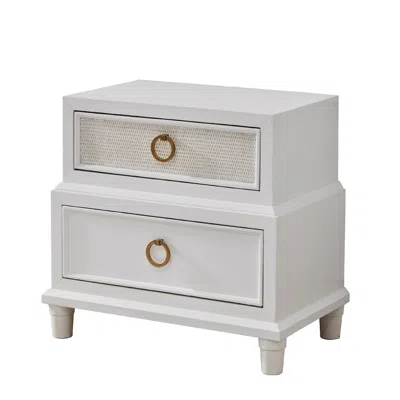 American Woodcrafters Switchgrass 2-drawer Nightstand - White