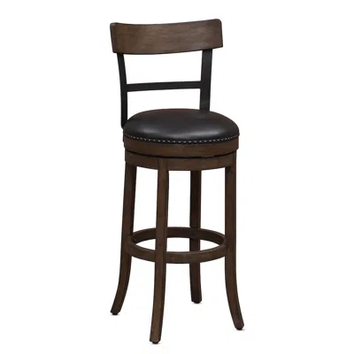 American Woodcrafters Taranto 30" Bar Swivel Stool - Washed Brown