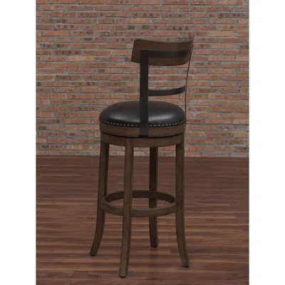 American Woodcrafters Taranto 34" Bar Swivel Stool - Washed Brown