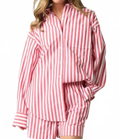 Americana Striped Red Short Set