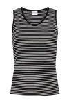 Americandreams Women's Black / White Boline Striped Tank Top White / Black