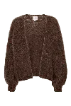 Americandreams Women's Brown Lee Short Cardigan Cocoa