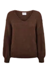 Americandreams Women's Brown Milana Ls Alpaca Pullover Cocoa