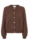 Americandreams Women's Brown Susan Alpaca Cardigan Cocoa