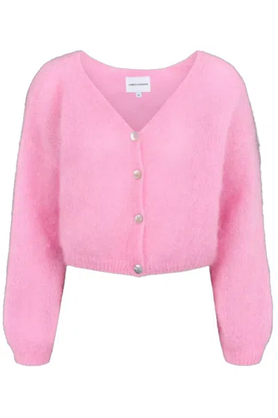 Americandreams Women's Cornelia Crop Cardigan In Soft Berry