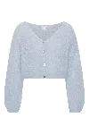 Americandreams Women's Cornelia Cropped Cardigan Light Blue