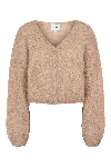 Americandreams Women's Cornelia Cropped Cardigan Medium Brown
