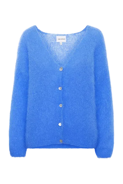 Americandreams Women's Cornelia Ls Cardigan Sky Blue