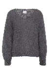 Americandreams Women's Grey Milana Ls Mohair Knit Graphite