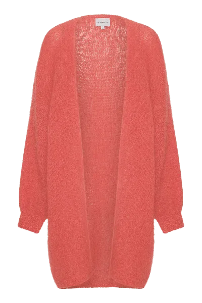 Americandreams Women's Lee Midi Cardigan Coral Red