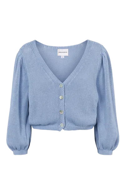Americandreams Women's Manda Cotton Cardigan Light Blue