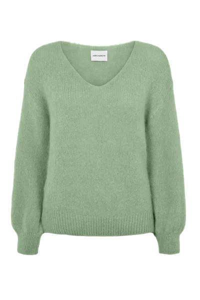 Americandreams Women's Milana Ls Alpaca Pullover Dusty Green