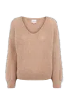 Americandreams Women's Milana Ls Alpaca Pullover Medium Brown