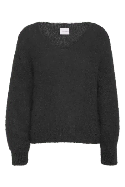 Americandreams Women's Milana Ls Mohair Knit Black