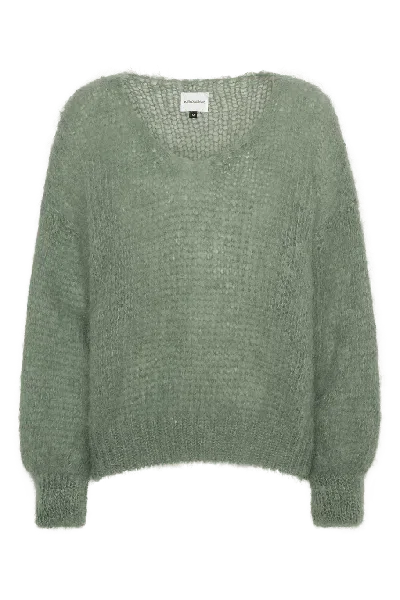 Americandreams Women's Milana Ls Mohair Knit Dusty Green