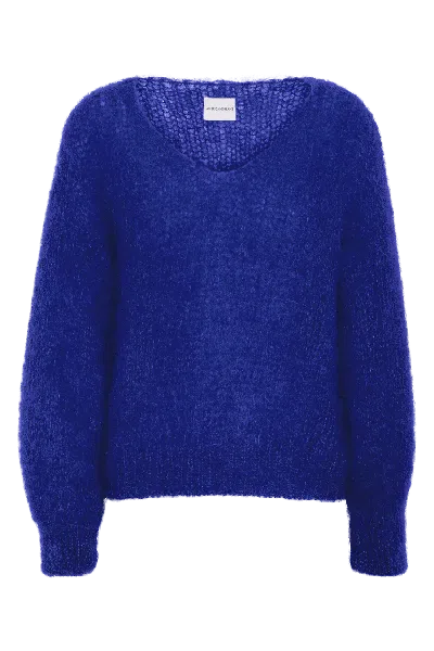 Americandreams Women's Milana Ls Mohair Knit Electric Blue