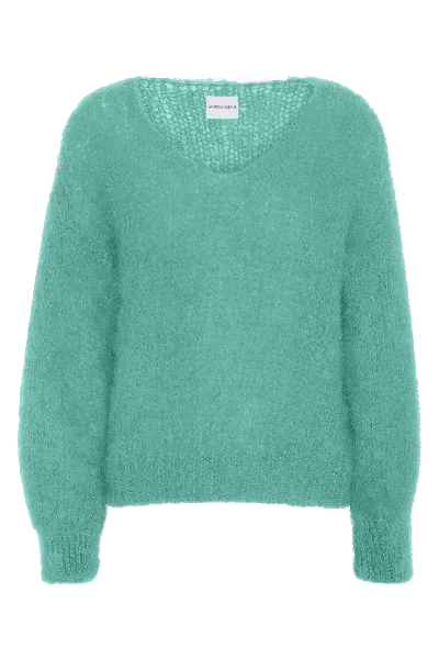 Americandreams Women's Milana Ls Mohair Knit Seafoam Green