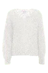 Americandreams Women's Milana Ls Mohair Knit White