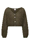 Americandreams Women's Neutrals Cornelia Cropped Cardigan Dark Taupe