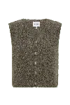 Americandreams Women's Neutrals / Green Telma Vest Dark Taupe