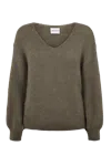 Americandreams Women's Neutrals Milana Ls Alpaca Pullover Dark Taupe