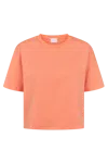 Americandreams Women's Orange Kelly Boxy Tee Short Salmon