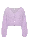 AMERICANDREAMS WOMEN'S PINK / PURPLE CORNELIA CROPPED CARDIGAN LIGHT PURPLE