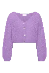 Americandreams Women's Pink / Purple Cornelia Cropped Cardigan Lilac