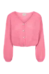 Americandreams Women's Pink / Purple Cornelia Cropped Cardigan Pink