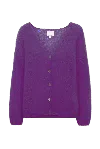 Americandreams Women's Pink / Purple Cornelia Ls Cardigan Deep Purple