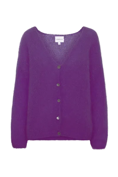 Americandreams Women's Pink / Purple Cornelia Ls Cardigan Deep Purple