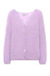 AMERICANDREAMS WOMEN'S PINK / PURPLE CORNELIA LS CARDIGAN LIGHT PURPLE