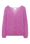 Americandreams Women's Pink / Purple Cornelia Ls Cardigan Pearly Purple