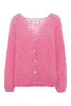 Americandreams Women's Pink / Purple Cornelia Ls Cardigan Pink