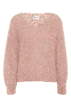 Americandreams Women's Pink / Purple Milana Ls Mohair Knit Light Pink