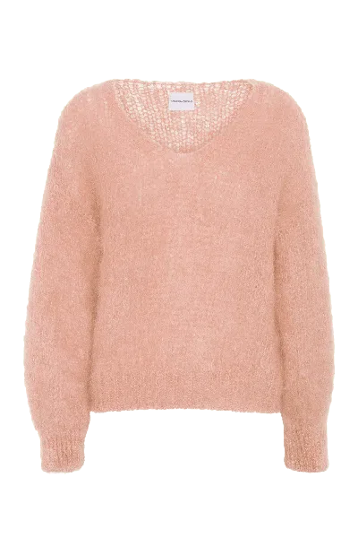 Americandreams Women's Pink / Purple Milana Ls Mohair Knit Peach In Multi
