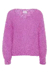 Americandreams Women's Pink / Purple Milana Ls Mohair Knit Pearly Purple
