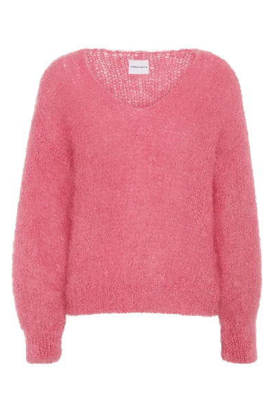 Americandreams Women's Pink / Purple Milana Ls Mohair Knit Pink In Multi