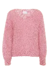 Americandreams Women's Pink / Purple Milana Ls Mohair Knit Soft Berry