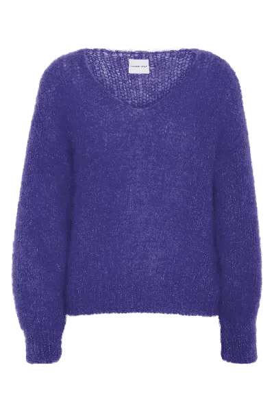 Americandreams Women's Pink / Purple Milana Ls Mohair Knit Violet In Multi