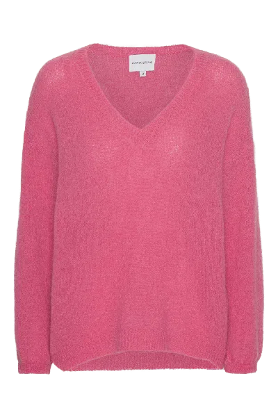 Americandreams Women's Pink / Purple Silja V Neck Knit Pink