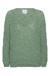 Americandreams Women's Silja V Neck Knit Dusty Green