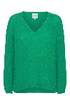 Americandreams Women's Silja V Neck Knit Emerald Green