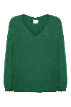 Americandreams Women's Silja V Neck Knit Jade Green