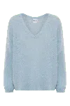 Americandreams Women's Silja V Neck Knit Light Blue